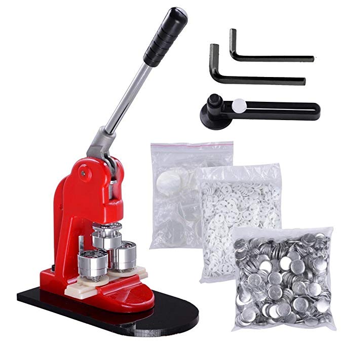 BestEquip 25mm 1-Inch Button Maker Machine with 1000 Pieces Button Parts and Circle Cutter