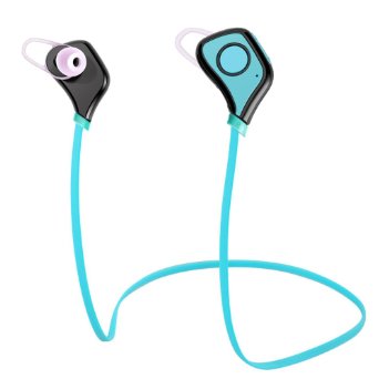 Bluetooth 4.0 Wireless Headphones In-Ear Earphones for iOS, Android Smart Phones, Bluetooth Devices (Blue)