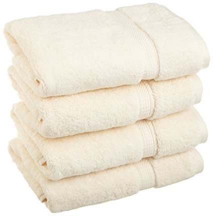 Superior 900 GSM Luxury Bathroom Hand Towels, Made of 100% Premium Long-Staple Combed Cotton, Set of 4 Hotel & Spa Quality Hand Towels - Cream, 20" x 30" each