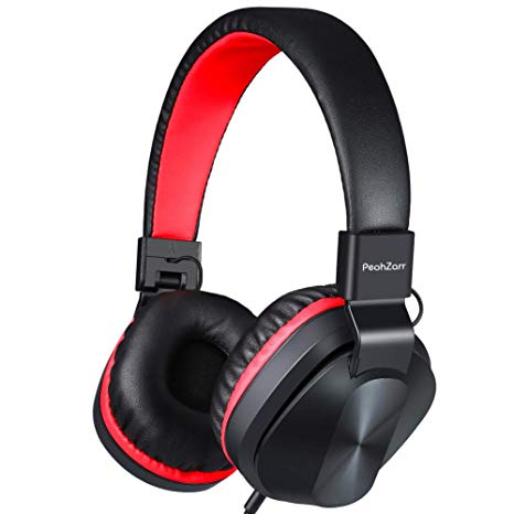Headphones for Kids Students Girls Boys Teens, Wired Headphones with Microphone, Folding Stereo On-Ear Headset Noise Cancelling Headphones for Smartphone Tablet Laptop Computer Kindle MP3/4