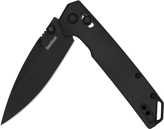 Kershaw Iridium Folding Knife, 3.4 inch D2 Steel Blade, DuraLock Locking Mechanism, Pocketclip