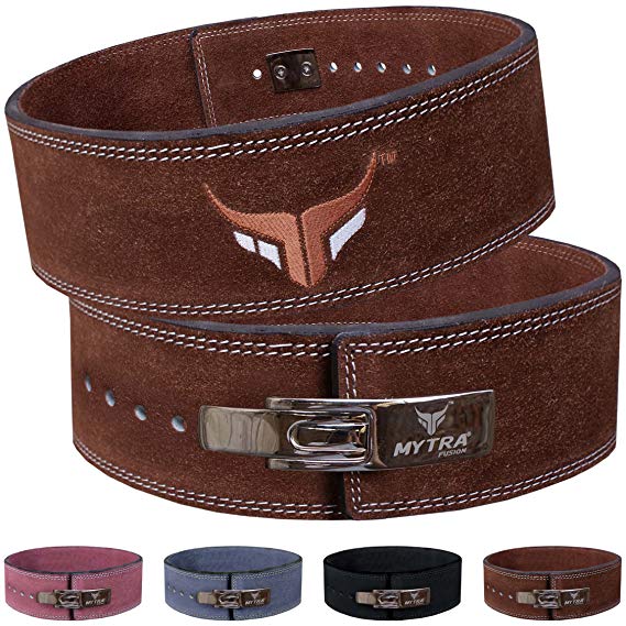 Mytra Fusion Leather Weight Lifting Belt Power Lifting Belt