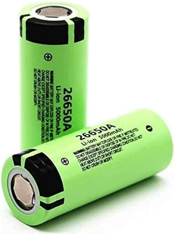 Svenirven 2Pcs 3.7V 5000Mah 2-6-6-5-0 Rechargeable Battery for for flashlights, Power Tools and Other Equipment