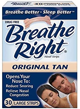 Breathe Right Nasal Strips, Large, Tan 30 ea