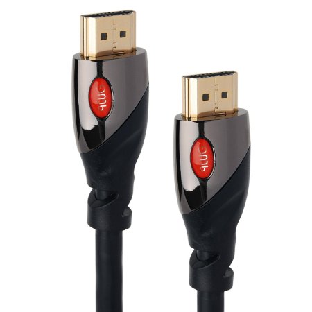 PlugLug HD-1000 Series High-Speed HDMI Cable (6 Feet) - Supports Ethernet, 3D, Audio Return, and CL3 Rated - Triple Shielded