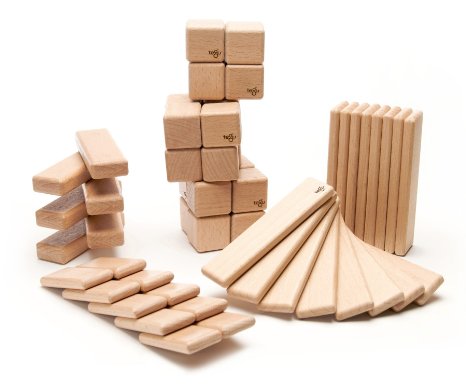 52 Piece Tegu Original Magnetic Wooden Block Set Natural