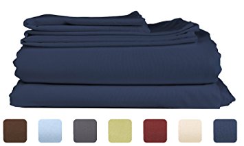 Full Size Sheet Set - 6 Piece Set - Hotel Luxury Bed Sheets - Extra Soft - Deep Pockets - Easy Fit - Breathable & Cooling Sheets - Comphy - Royal Blue - Navy Blue Bed Sheets - Fulls Sheets - 6 PC