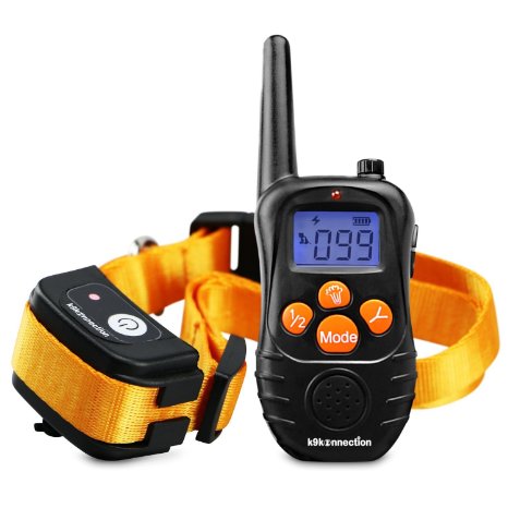 [NEW VERSION 2.0] K9konnection 330 Yards Rechargeable & Rainproof Dog Training Collar with On/Off Button & Remote | 100 Levels of Beep, Vibration & Electric Shock | For Small, Medium, Large Dogs