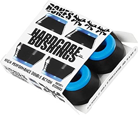Bones Wheels Hardcore Black / Blue Skateboard Bushings - Includes 4 Pieces - Soft