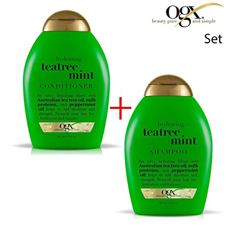 OGX Organix Set Hydrating   Tea Tree Mint 1 x Shampoo   1 x Conditioner