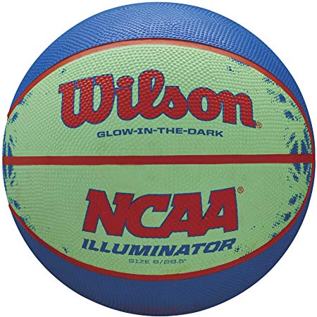 Wilson NCAA Illuminator Glow in The Dark Basketball, 28.5" Blue/Yellow