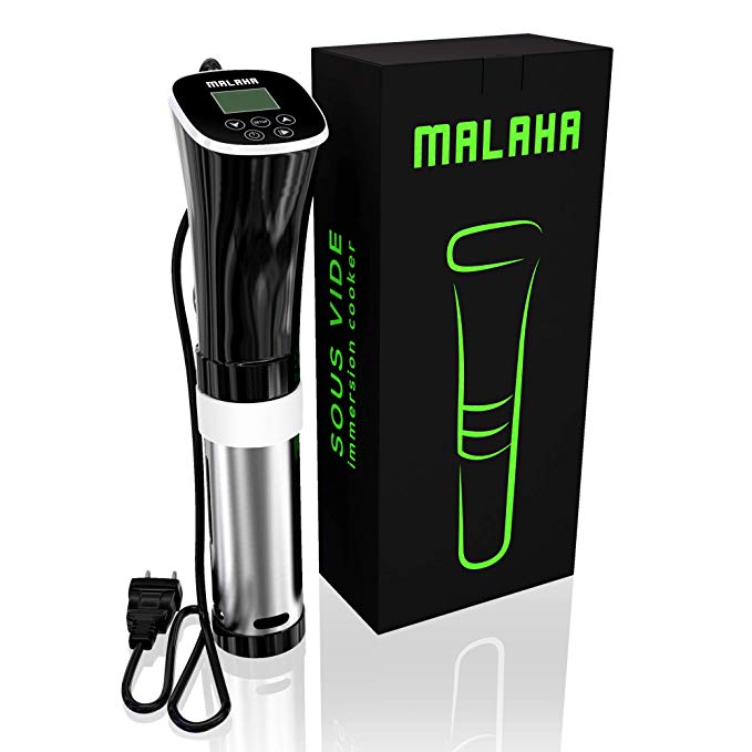 MALAHA Sous Vide Machine 1000W - Immersion Circulator - Professional Precision Cooker - Sous Vide Vacuum Heater - Accurate Temperature Digital Timer - Ultra Quiet Working Cooker