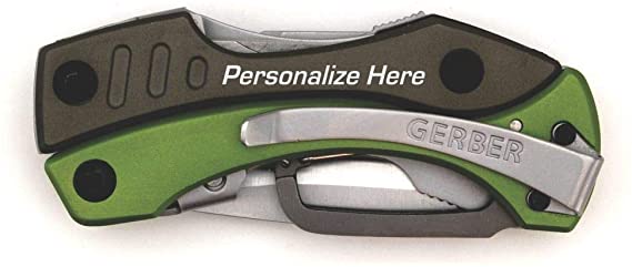 Custom Laser Engraved Multi Tool Pliers Gerber Crucial Green 30-000140