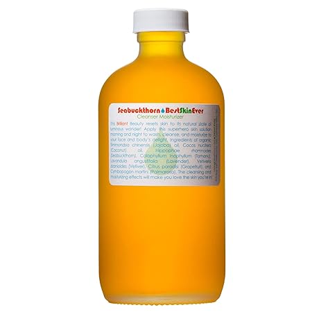 Living Libations - Organic Best Skin Ever All-In-One Facial Cleanser, Exfoliator   Moisturizer | Natural, Wildcrafted, Vegan Clean Beauty (Seabuckthorn)