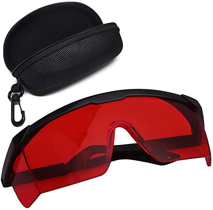 Laser Glasses, Beemyi Adjustable IPL Laser Eye Protection Safety Glasses for Medical Eye Protection/Laser Cosmetology Operator Eyewear, with Free Hard Protective Case
