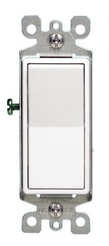 Leviton 5611-2WS 15A Decora Single Pole Illuminated Switch with Ground, White