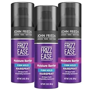 Generic JOHN-FRIEDA'S HairSpray Frizz Ease Firm hold Anti Frizz for Dry, Damaged hair LONDON PARIS NEW YORK pack of 3 2 oz, mini size, travel size, luxurious, 2 Ounce (Pack of 3), Purple