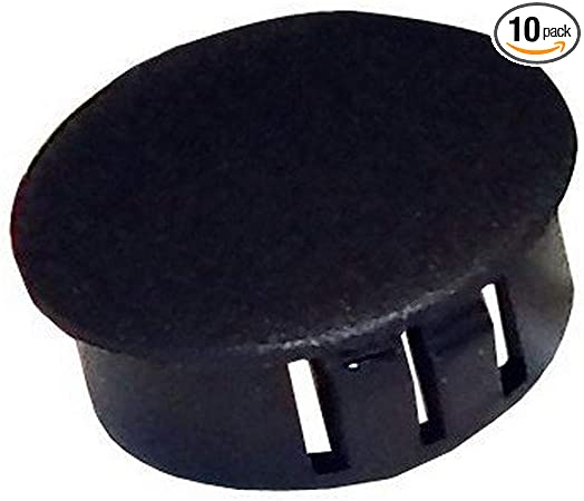 Morris 22394 Morris Products 22394 Plastic Knockout Plug, Plastic, 1" Snap In Size (Pack of 10), Black