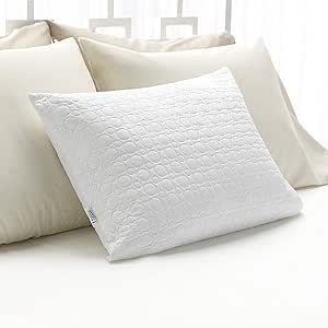 Sleep Innovations Quilted Memory Foam Micro-Cushion Pillow Soft Microfiber Cover, Queen, White