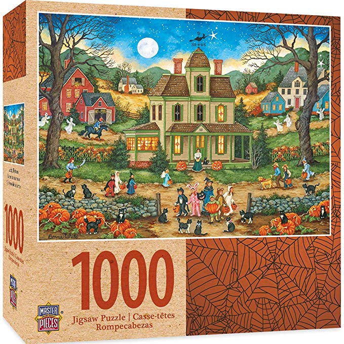 MasterPieces Halloween Jigsaw Puzzle, Lucky Thirteen, Featuring Art by Featuring Art by Bonnie White, 1000 Pieces