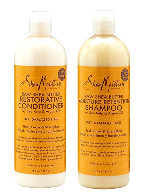 Shea Moisture Raw Shea Butter Shampoo & Conditioner Set-16oz