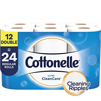 Cottonelle Ultra CleanCare, Toilet Paper, 12 Double Rolls