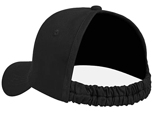 Backless Ponytail Hat Baseball Women Messy Bun Pony Tail Cap (Free, Black)