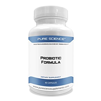 Pure Science Probiotics 5.06 Billion CFUs (7 Strains) – Maintains a Healthy Digestive System, Boosts Immunity, Promotes Weight Loss – 60 Probiotic Capsules