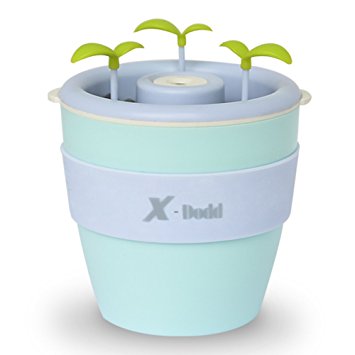 Cute Anion Potted Plant Humidifier, X-dodd 235ml Ultrasonic Cool Mist Portable Humidifier with Timed auto Shutdown for office home bedroom hotel car tent flights conference hall babyroom (Blue)