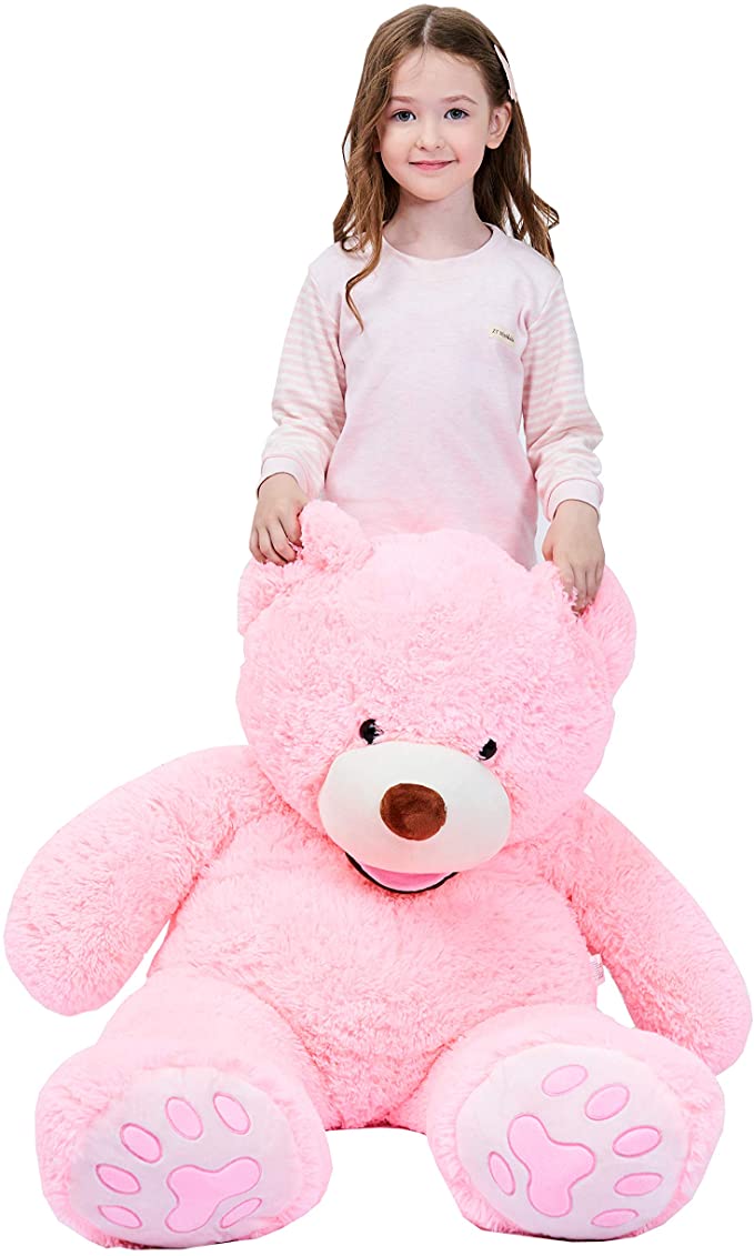 IKASA Giant Teddy Bear Plush Toy Stuffed Animals (Pink, 39 inches)