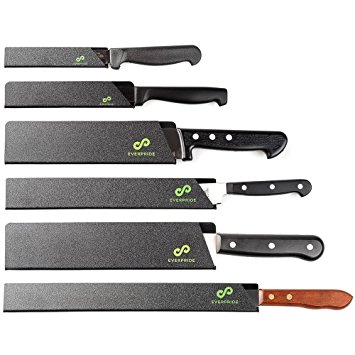 EVERPRIDE Chef Knife Guard Set (6-Piece Set) Universal Blade Edge Protectors for Chef, Serrated, Japanese, Paring Knives | Heavy-Duty Safety and Protection | Slip-On