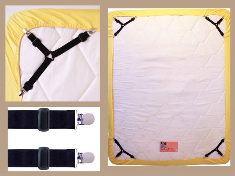 Bed Suspender GripperStrapHolderFastener for Your Bed Triangle Model Black Patent Pending
