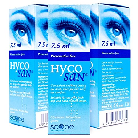 Triple Pack of Hycosan Eye Moisturiser Drops