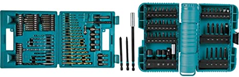 Makita B-49373 75 PC Metric Drill and Screw Bit Set & A-98348 50 Piece Impactx Driver Bit Set