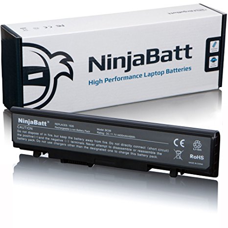 NinjaBatt Laptop Battery for Dell studio 15 1535 1536 1537 1555 1558 PP33L PP39L WU946 RM803 MT264 WU960 MT277 KM901 MT276 312-0702 KM905 – High Performance [6 Cells/4400mAh/49Wh]