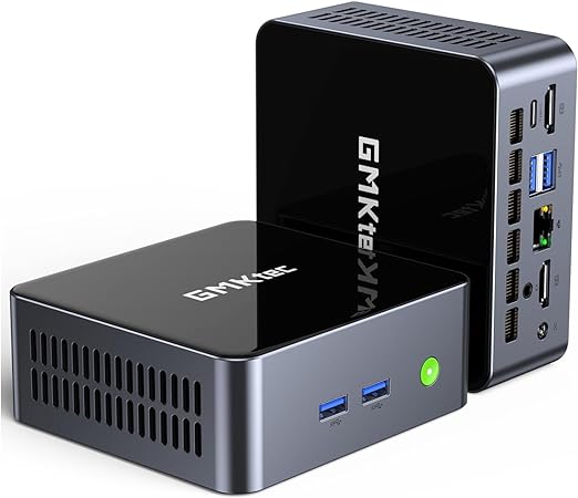 GMKtec Mini PC Windows 11 Pro Intel Core i7-11390H (Turbo 5.0 GHz) 32GB DDR4 1TB SSD Desktop Mini Computers WiFi 6, BT 5.2/ DP, HDMI/RJ45 2.5G/USB4.0