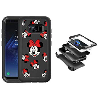 GSPSTORE Galaxy S8 case,Mickey and Minnie Pattern Shockproof Heavy Duty Protection Case with Clip Holster Cover for Samsung Galaxy S8#06
