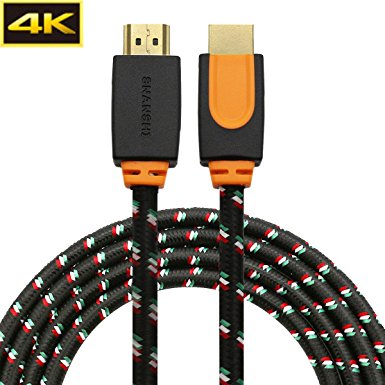 4K HDMI Cable-3 Feet HDMI2.0 Cable (26AWG Braided Cable)for Xbox PlayStation PS3 PS4 PC 4K TV