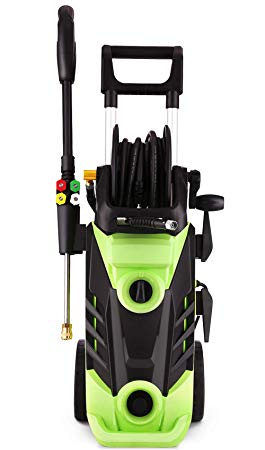Homself 3000 PSI 1.80 GPM Electric Pressure Washer, Electric Power Washer with Hose Reel, 5 Quick-Connect Spray Tips