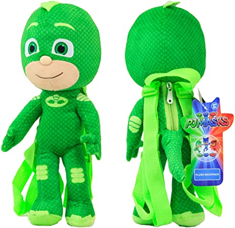 Disney 14" PJ Masks Stuffed Animals Backpack Plush Doll 1Pc Green Color NEW