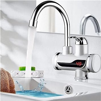 Instant-Electric-Water-Heater-Faucet-Hot-Tap-with-Shower-Home-Kitchen-Bathroom-LED-Temperature-Electric-Heating-Tankless-Water-Heaters-with-Shower (Stander)