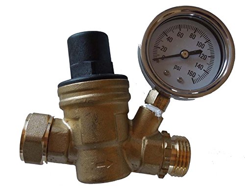 RV Brass Adjustable Lead-Free Water Pressure Regulator