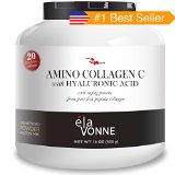 Elavonne Amino Collagen C with Hyaluronic Acid Fish Collagen Peptide Powder 16 oz
