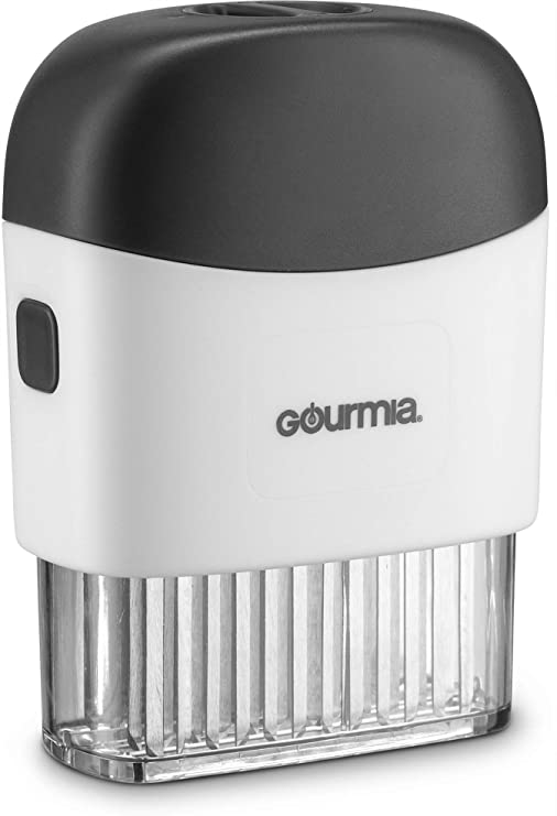 Gourmia GMT9365 Meat Tenderizer –48 Professional Food-Grade Blades with Clear Base – Detachable Compartments for Easy Cleaning, Ergonomic Grip – Helps Reduce Cooking and Marinating Time