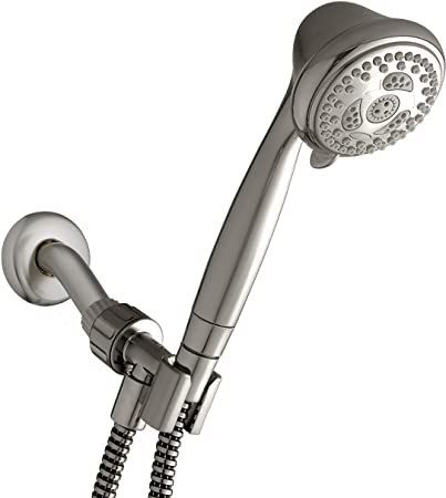 Waterpik Hand Held Shower Head with Hose 1.8 GPM PowerSpray, Brushed Nickel, NSC-659E