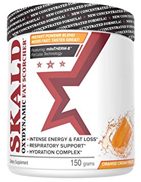 SKALD Powder - First Pre Workout Fat Burner with Respiratory Support - Best Thermogenic Weight Loss Drink for Men and Women - for Energy, Cardio and Endurance (Orange Cream - with Hydration Blend)