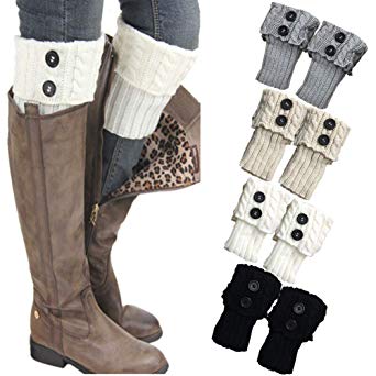 Women Short Boots Socks Winter Crochet Knit Leg Warmers Girl Boot Cuffs Socks Short Leg Warmer
