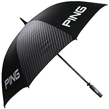 Ping 2017 Single Canopy 62" Umbrella, Black/Gray