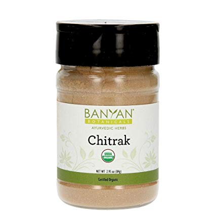 Banyan Botanicals Chitrak Powder - Certified Organic, Spice Jar - Plumbago zeylanica - Supports proper digestion and a healthy body weight*