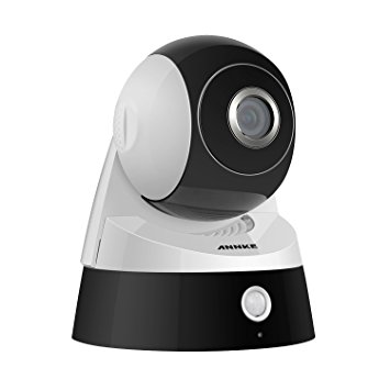 ANNKE HD 1080p Wireless Wi-Fi Camera with 2-Way Audio, 2.0MP Sensor, and Infrared Motion Detection White